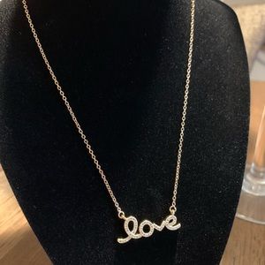 Cursive love necklace